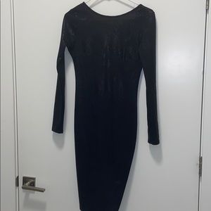 Monaco Midi Long Sleeve Backless Dress